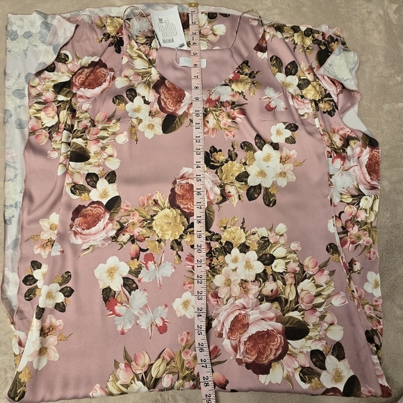 La Selva Women's Silk Floral  Maxi Dress  Slit Sides Strapy Sleeve Lightweight S - Picture 14 of 14